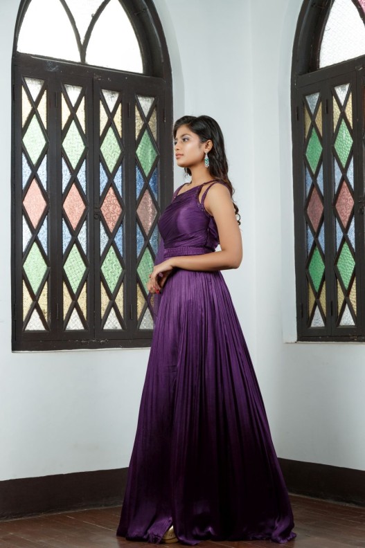  One Shoulder Drape  Dress