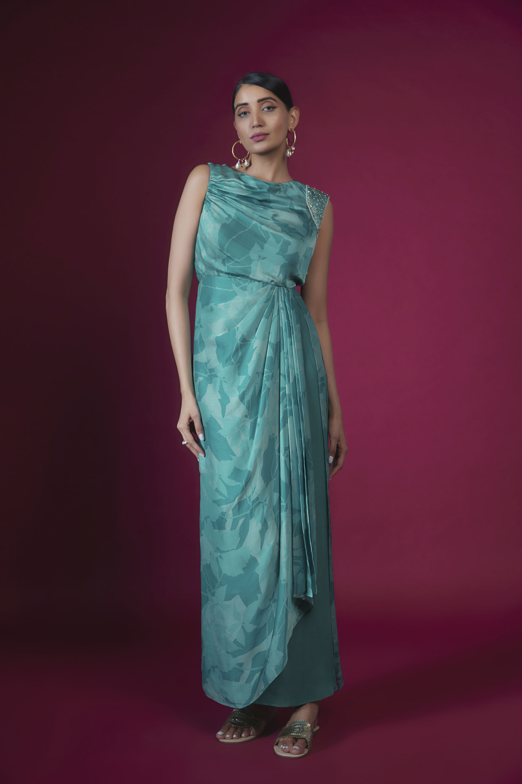 Side Patta  Drape Dress