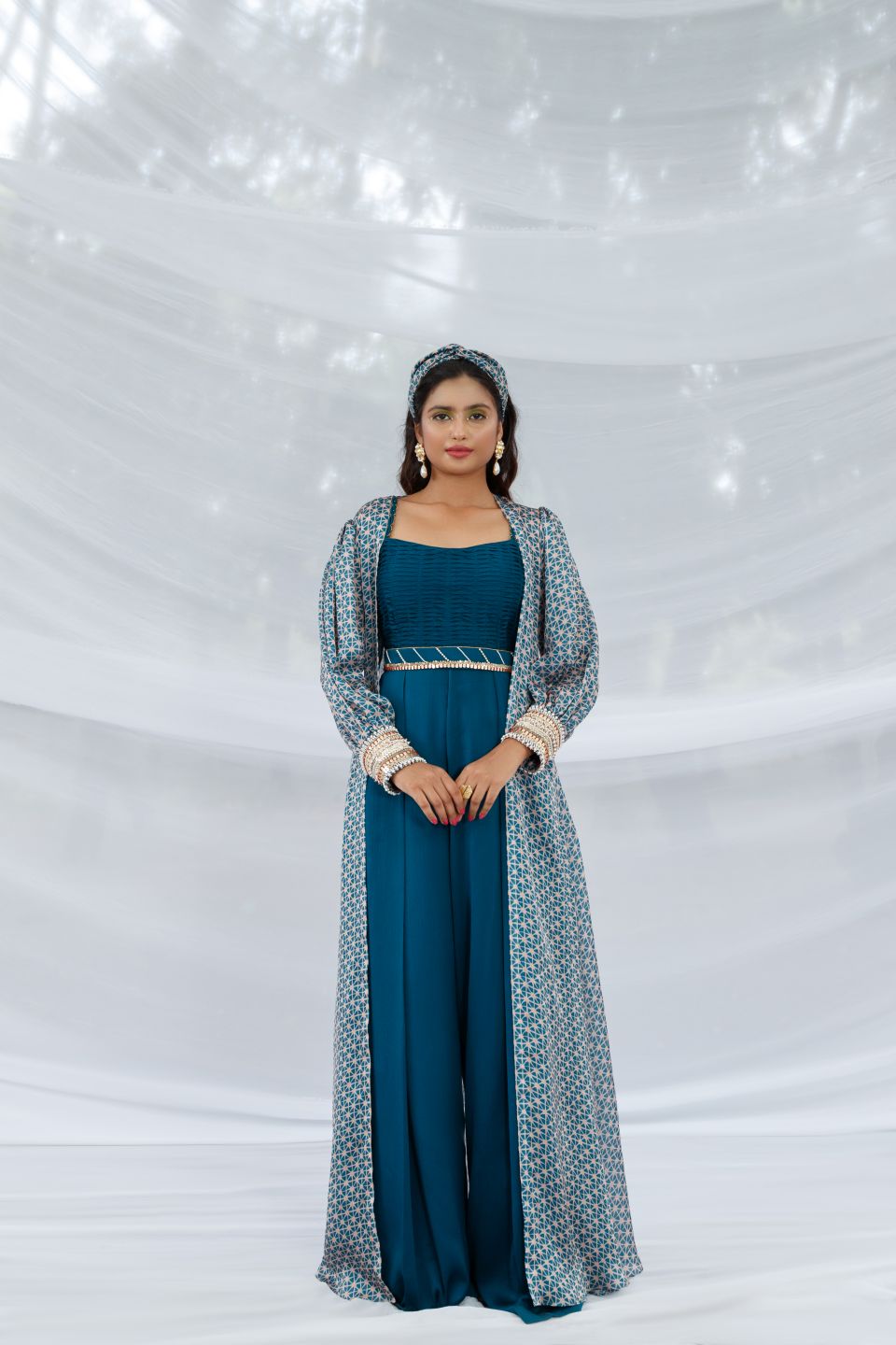 Jhil Print Bangle Jacket Jumpsuit